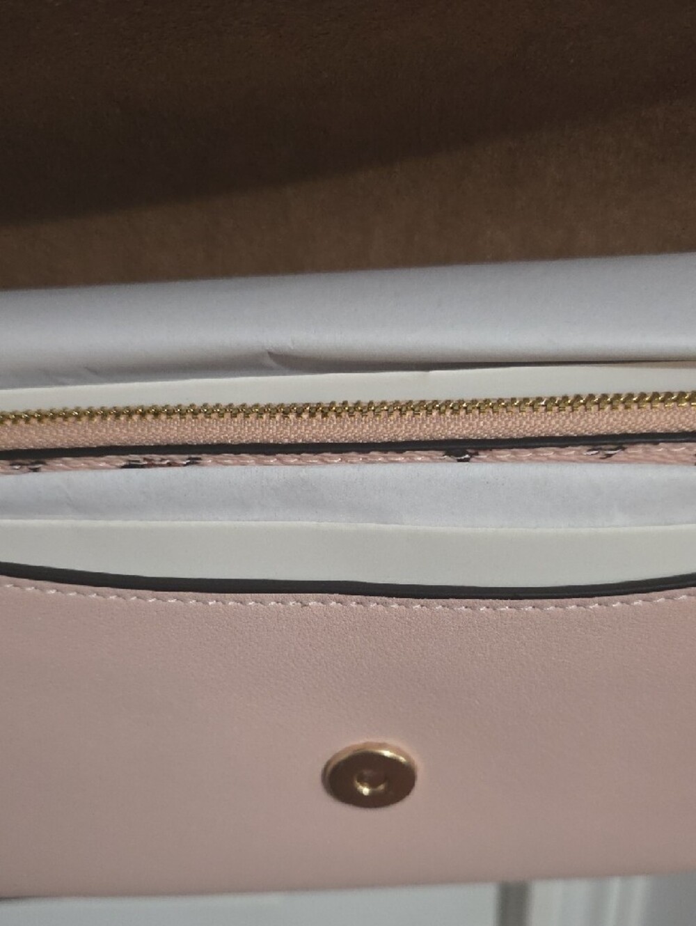 NWOT Coach Blush Pink Floral Chain Crossbody Bag - Picture 4 of 6